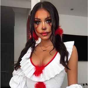 Let’s Play A Game SEXY IT CLOWN FASHION NOVA FN WOMENS HALLOWEEN COSTUME NWT